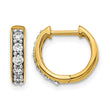 14k 1/3 carat Lab Grown Diamond VS/SI+ G+ Complete Hinged Hoop Earrings - Birthstone Company