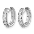 14k White Gold 1/2 carat Lab Grown Diamond VS/SI+ G+ Complete Hinged Hoop Earrings - Birthstone Company