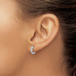 14k White Gold 1/2 carat Lab Grown Diamond VS/SI+ G+ Complete Hinged Hoop Earrings - Birthstone Company