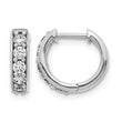 14k White Gold 1/2 carat Lab Grown Diamond VS/SI+ G+ Complete Hinged Hoop Earrings - Birthstone Company