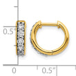 14k 1/2 carat Lab Grown Diamond VS/SI+ G+ Complete Hinged Hoop Earrings - Birthstone Company