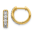 14K Lab Grown Diamond VS/SI GH, Hinged Hoop Earrings