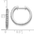10k White Gold Diamond Hinged Hoop Earrings