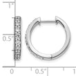 14k White Gold 1/2 carat Lab Grown Diamond VS/SI+ G+ Complete Hinged Hoop Earrings - Birthstone Company