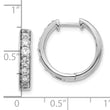 10k White Gold Diamond Hinged Hoop Earrings