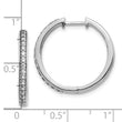 10k White Gold Diamond Hinged Hoop Earrings
