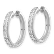 10k White Gold Diamond Hinged Hoop Earrings