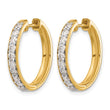 14k 1 carat Lab Grown Diamond VS/SI+ G+ Complete Hinged Hoop Earrings - Birthstone Company