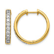 14k 1 carat Lab Grown Diamond VS/SI+ G+ Complete Hinged Hoop Earrings - Birthstone Company
