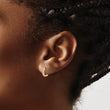 14k Rose Gold 1/8 carat Lab Grown Diamond VS/SI+ G+ Complete Hinged Hoop Earrings - Birthstone Company