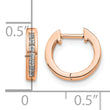 14k Rose Gold 1/8 carat Lab Grown Diamond VS/SI+ G+ Complete Hinged Hoop Earrings - Birthstone Company
