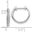 10k White Gold Diamond Hinged Hoop Earrings