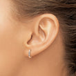 10k Rose Gold Polished Diamond Hinged Hoop Earrings - Birthstone Company