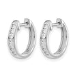 14k White Gold 1/4 carat Lab Grown Diamond VS/SI+ G+ Complete Hinged Hoop Earrings - Birthstone Company
