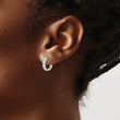 14k White Gold 1/4 carat Lab Grown Diamond VS/SI+ G+ Complete Hinged Hoop Earrings - Birthstone Company
