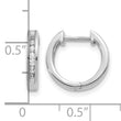 14k White Gold 1/4 carat Lab Grown Diamond VS/SI+ G+ Complete Hinged Hoop Earrings - Birthstone Company