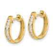 14k 1/4 carat Lab Grown Diamond VS/SI+ G+ Complete Hinged Hoop Earrings - Birthstone Company