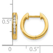 14k 1/4 carat Lab Grown Diamond VS/SI+ G+ Complete Hinged Hoop Earrings - Birthstone Company