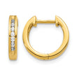 14k 1/4 carat Lab Grown Diamond VS/SI+ G+ Complete Hinged Hoop Earrings - Birthstone Company