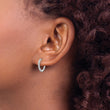 14k White Gold 1/5 carat Lab Grown Diamond VS/SI+ G+ Complete Hinged Hoop Earrings - Birthstone Company