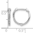 14k White Gold 1/5 carat Lab Grown Diamond VS/SI+ G+ Complete Hinged Hoop Earrings - Birthstone Company