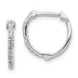 14K White Gold Lab Grown Diamond Hoop Earrings