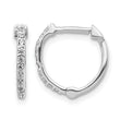 14k White Gold 1/5 carat Lab Grown Diamond VS/SI+ G+ Complete Hinged Hoop Earrings - Birthstone Company