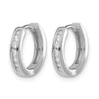 10k White Gold Diamond Hinged Hoop Earrings - Birthstone Company