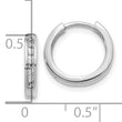 10k White Gold Diamond Hinged Hoop Earrings