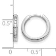 10k White Gold Diamond Hinged Hoop Earrings - Birthstone Company