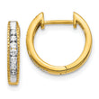 10k Diamond Hinged Hoop Earrings