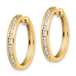 10k Diamond Hinged Hoop Earrings