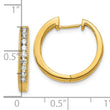 10k Diamond Hinged Hoop Earrings