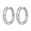 14k White Gold 3/8 carat Lab Grown Diamond VS/SI+ G+ Complete Hinged Hoop Earrings - Birthstone Company