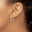 14k White Gold 3/8 carat Lab Grown Diamond VS/SI+ G+ Complete Hinged Hoop Earrings - Birthstone Company