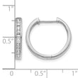 14k White Gold 3/8 carat Lab Grown Diamond VS/SI+ G+ Complete Hinged Hoop Earrings - Birthstone Company