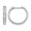 14k White Gold 3/8 carat Lab Grown Diamond VS/SI+ G+ Complete Hinged Hoop Earrings - Birthstone Company