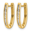 14k 1/4 carat Lab Grown Diamond VS/SI+ G+ Complete Hinged Hoop Earrings - Birthstone Company