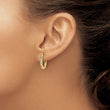 14k 1/4 carat Lab Grown Diamond VS/SI+ G+ Complete Hinged Hoop Earrings - Birthstone Company