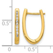 14k 1/4 carat Lab Grown Diamond VS/SI+ G+ Complete Hinged Hoop Earrings - Birthstone Company