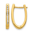 14k 1/4 carat Lab Grown Diamond VS/SI+ G+ Complete Hinged Hoop Earrings - Birthstone Company
