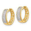10k Diamond Hinged Hoop Earrings