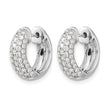 14k White Gold 1 1/5 carat Lab Grown Diamond VS/SI+ G+ Complete Hinged Hoop Earrings - Birthstone Company