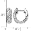 14k White Gold 1 1/5 carat Lab Grown Diamond VS/SI+ G+ Complete Hinged Hoop Earrings - Birthstone Company