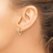14k 1/8 carat Lab Grown Diamond VS/SI+ G+ Complete Hinged Hoop Earrings - Birthstone Company