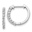 10k White Gold 1/3 carat Lab Grown Diamond VS/SI+ G+ Complete Hinged Hoop Earrings