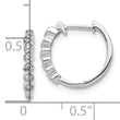 10k White Gold Diamond Hinged Hoop Earrings