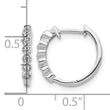 14k White Gold 1/8 carat Lab Grown Diamond VS/SI+ G+ Complete Hinged Hoop Earrings - Birthstone Company