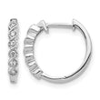 14k White Gold 1/8 carat Lab Grown Diamond VS/SI+ G+ Complete Hinged Hoop Earrings - Birthstone Company