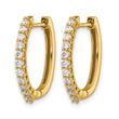 14k 1/2 carat Lab Grown Diamond VS/SI+ G+ Complete Hinged Hoop Earrings - Birthstone Company